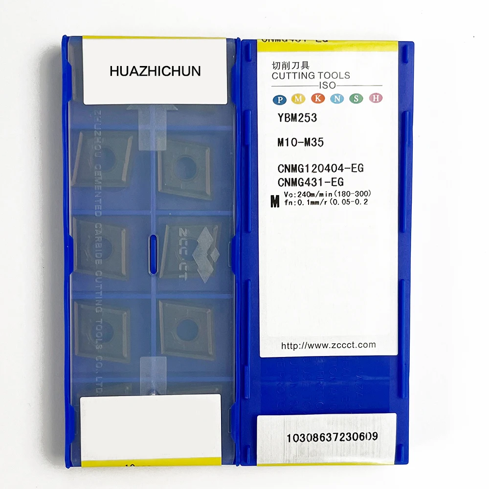 

HUAZHICHUN CNMG120404-EG YBM253 Carbide Inserts Milling Cutter Tool