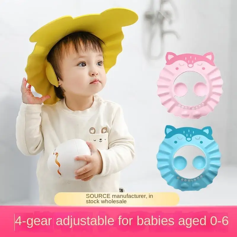 Baby Shower Cap Child Shampoo Bath Shower Protective Headcover Adjustable Shampoo Cap Child Protection Ear Eye Safety