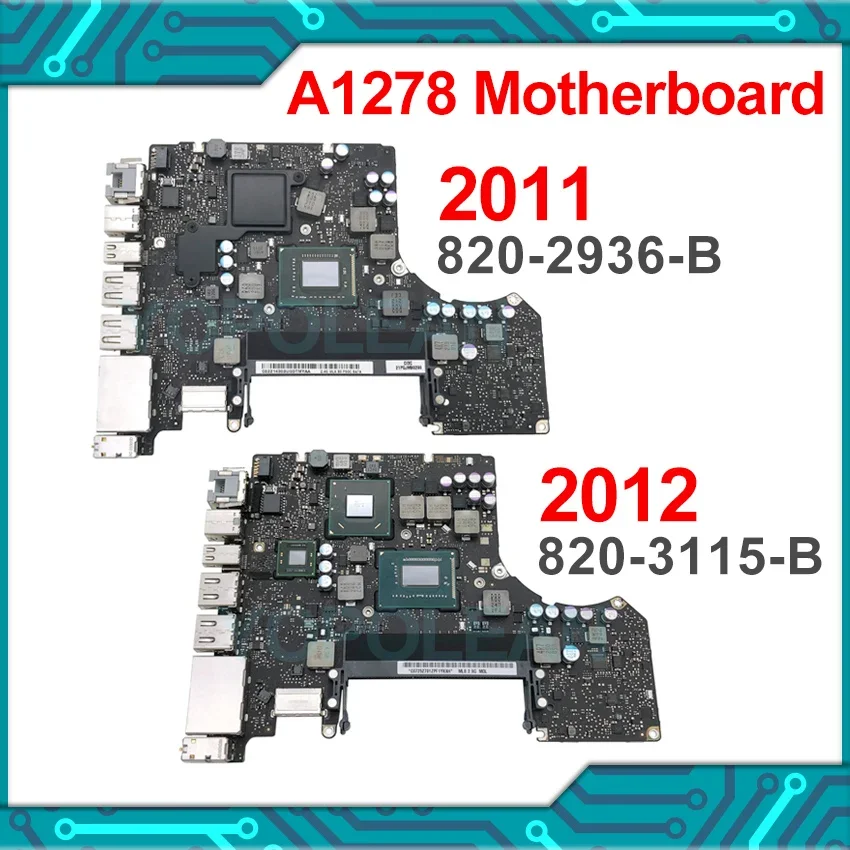Original A1278 Motherboard For Macbook Pro 13" A1278 Logic Board i5 i7 2011 820-2936-B 2012 820-3115-B