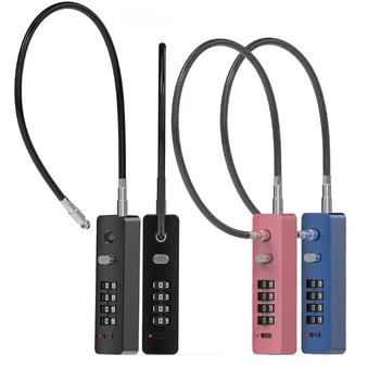 4 Digit Combination Long Rope Cable Lock Resettable Code for Bicycle Locker File Cabinet Padlock 1