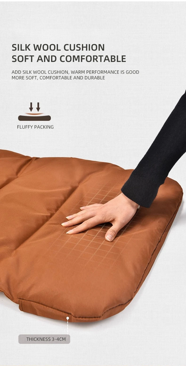 Camping Chair Portable Folding Kermit Chair Wool Cushion Travel Wood Chair Outdoor Picnic Relax Fishing Chair Sofa Cushion 3