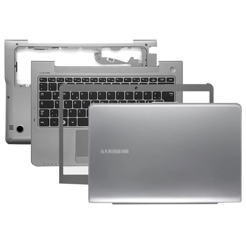 

Новинка для Samsung NP535U3C NP535U3B NP530U3C NP530U3B, задняя крышка ЖК-дисплея, передняя рамка, петли, Упор для рук, нижний корпус, верхний корпус, серебристый