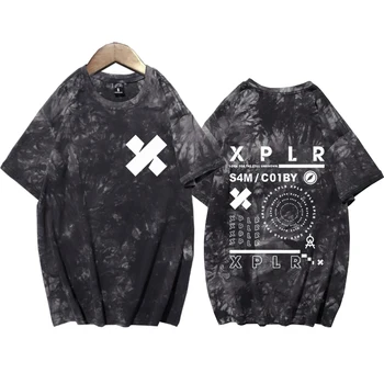 Xplr 클럽 타이 염색 셔츠, 컨트리 음악, 라운드 넥, 반팔 티, 팬 선물