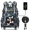 NinjaKidz Kids Backpack Boy Girl school bag Cartoon Ninja Kidz large capacity school backpack Fashion USB Laptop Bagpackag 5