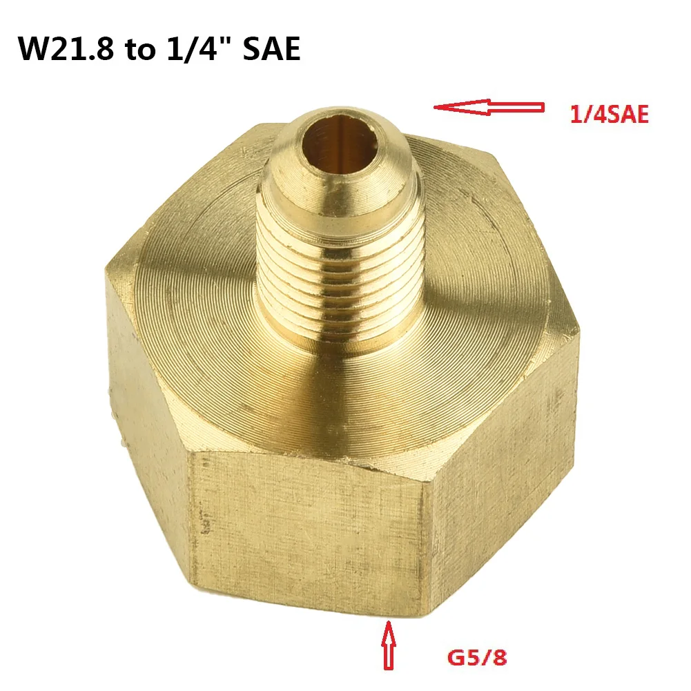 อะแดปเตอร์ขวดอะแดปเตอร์เครื่องปรับอากาศรถยนต์5/8 "ถึง1/4'' SAE สำหรับ R134A 1/4SAE G3/4 HVAC ชิ้นส่วนอุปกรณ์อะไหล่ระบบ 1