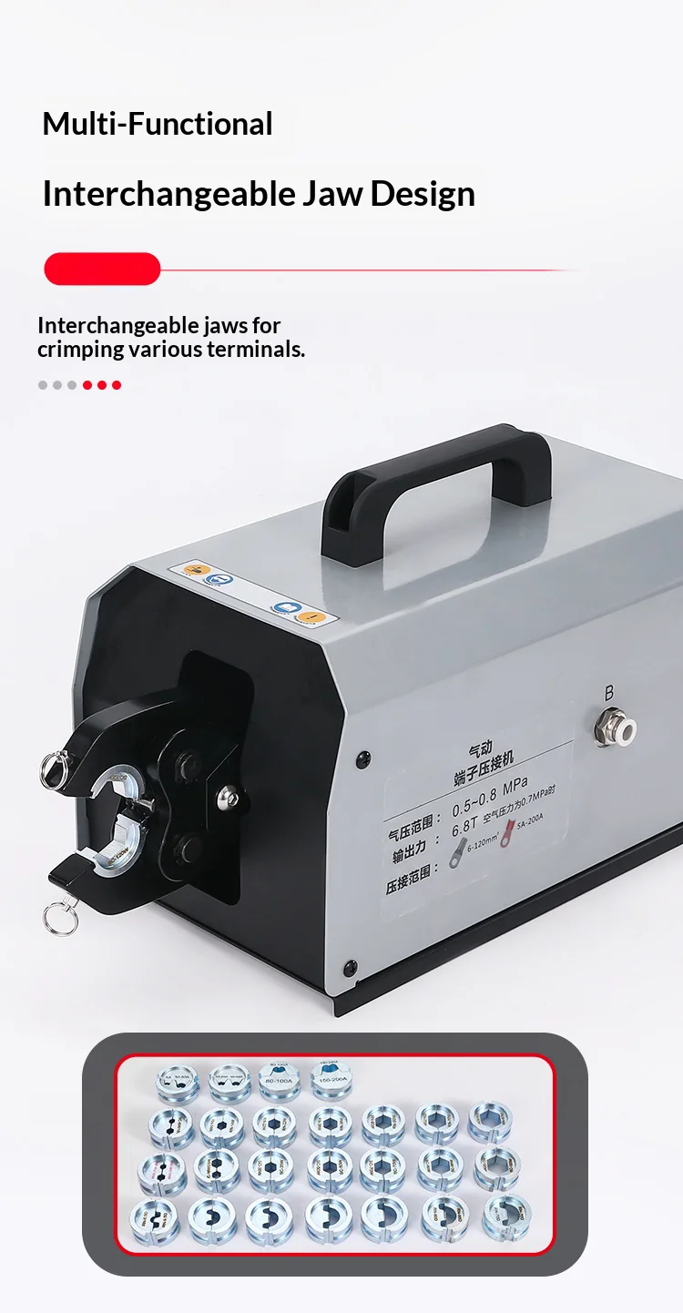 JH-120L pneumatic crimping pliers terminal machine crimping machine cold pressin