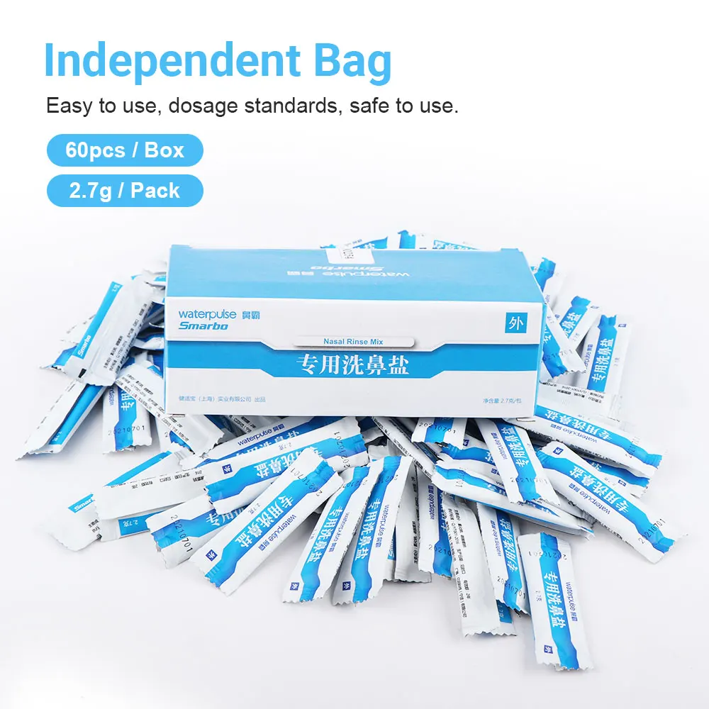 120pcs Nasal Washer Salt for Nose Cleaner Avoid Allergic Rhinitis Neti Pot Nasal Irrigator Sinus Rinse Aspirator Sprayer