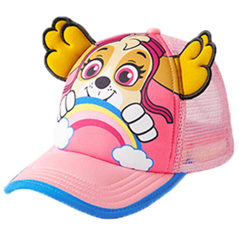 Gorra de béisbol con dibujos animados de la Patrulla Canina Chase Skye para niños, auténtica, para verano, para niño y niña, con protector solar, transpirable, con visera