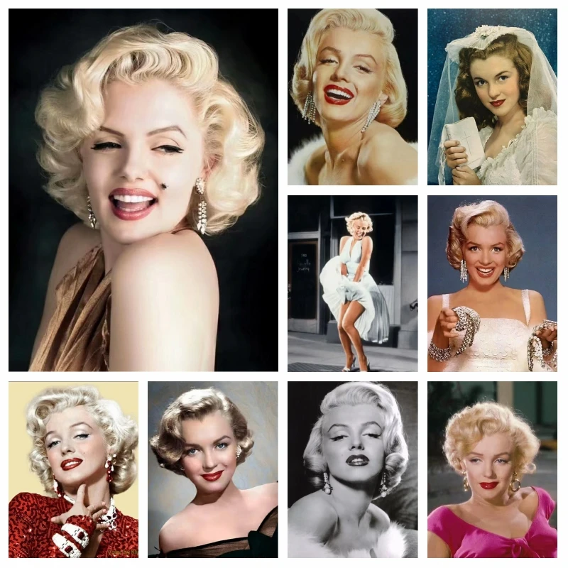 

Картина для вышивки крестиком Lady Marilyn Monroe картина со стразами, мозаика, украшение для дома