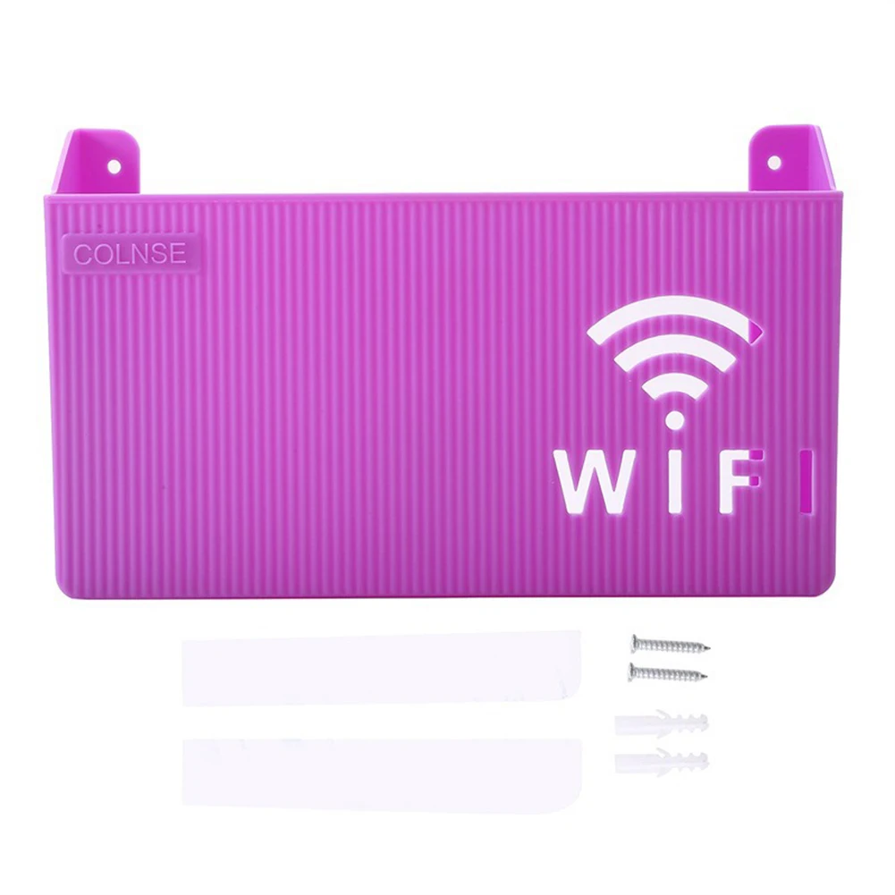 

Wall Mounted Wireless Wifi Router Shelf ABS Plastic Storage Box Router Rack Cable Power Bracket Organizer Box For Living Room