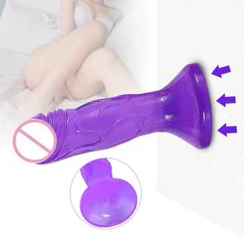 Women Erotic Soft Jelly Dildos Realistic Penis with Suction Cup Sex Toys for Beginners Men Anal Butt Plug Female Adult Toy Shop 2