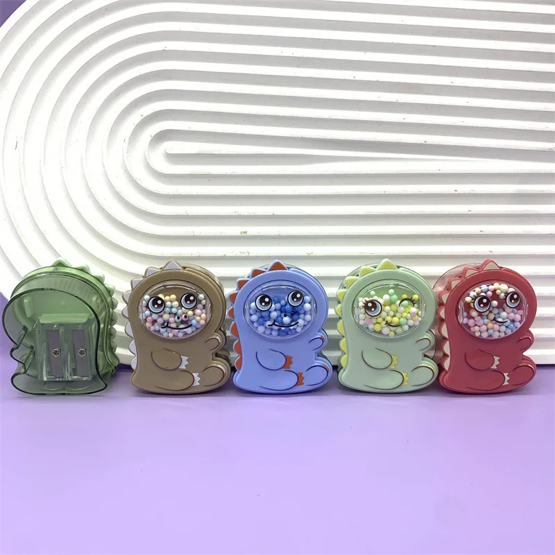 1pcs 연필 깎이 무작위 색상 크리 에이 티브 공룡 Kawaii 편지지 사무실 학교 용품 학생 편지지