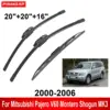 3PCS Car Wiper For Mitsubishi Pajero V60 Montero Shogun MK3 2000-2006 Front Rear Wiper Blades Brushes Cutter Auto Accessories 1
