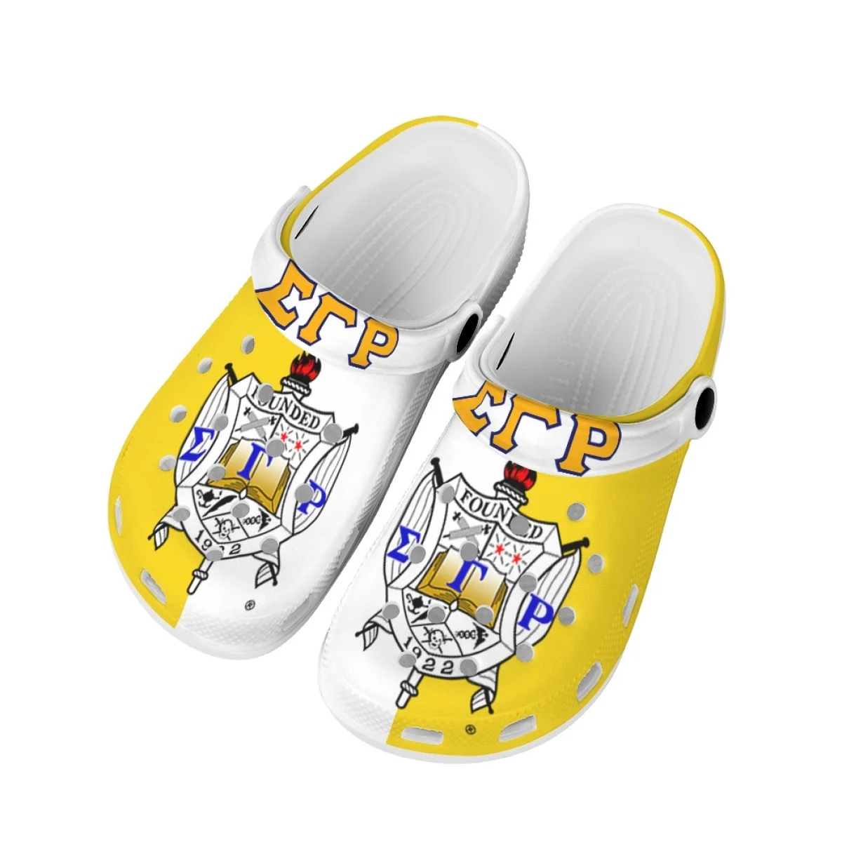 Women Summer Sigma Gamma Rho Sandals Hole Slippers Breathable Nonslip Beach Shoes Light Sandals Home Bathroom Slides New