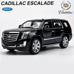 Welly 1:36 Cadillac Escalade SUV Alloy Car Model Diecasts Metal Toy Vehicles Pull Back Car Model Simulation Collection Kid Gifts