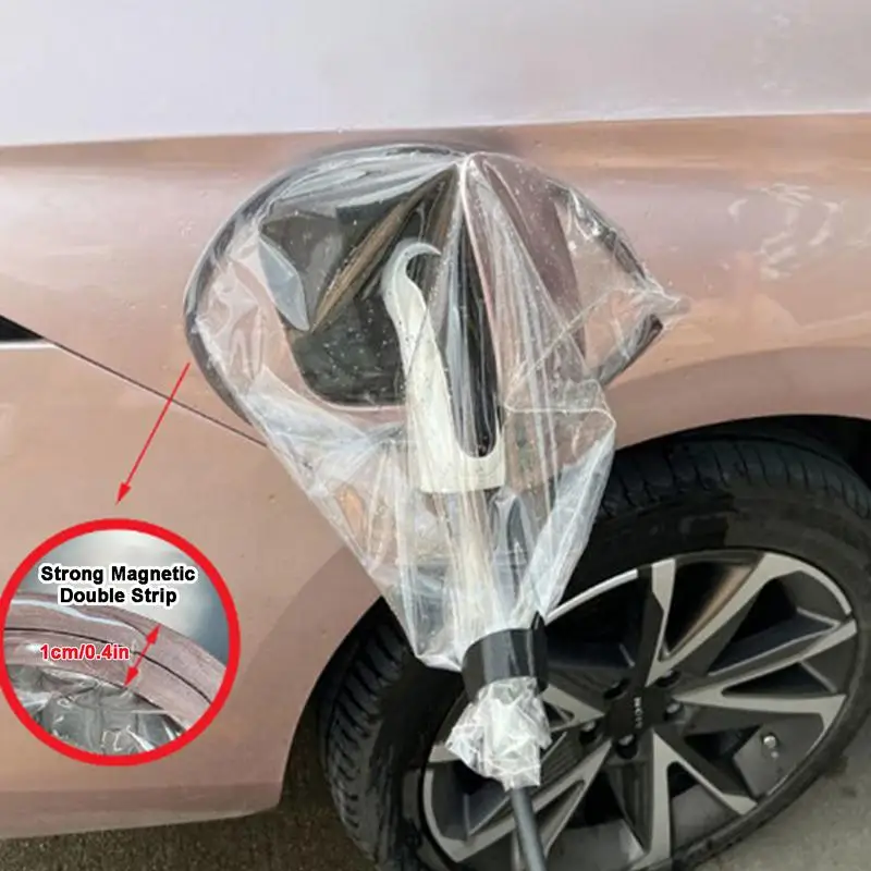 Ev 포트 커버 자석 흡착 방수 커버, 모든 날씨 눈 비 태양 먼지 보호, 대부분의 전기와 호환 가능