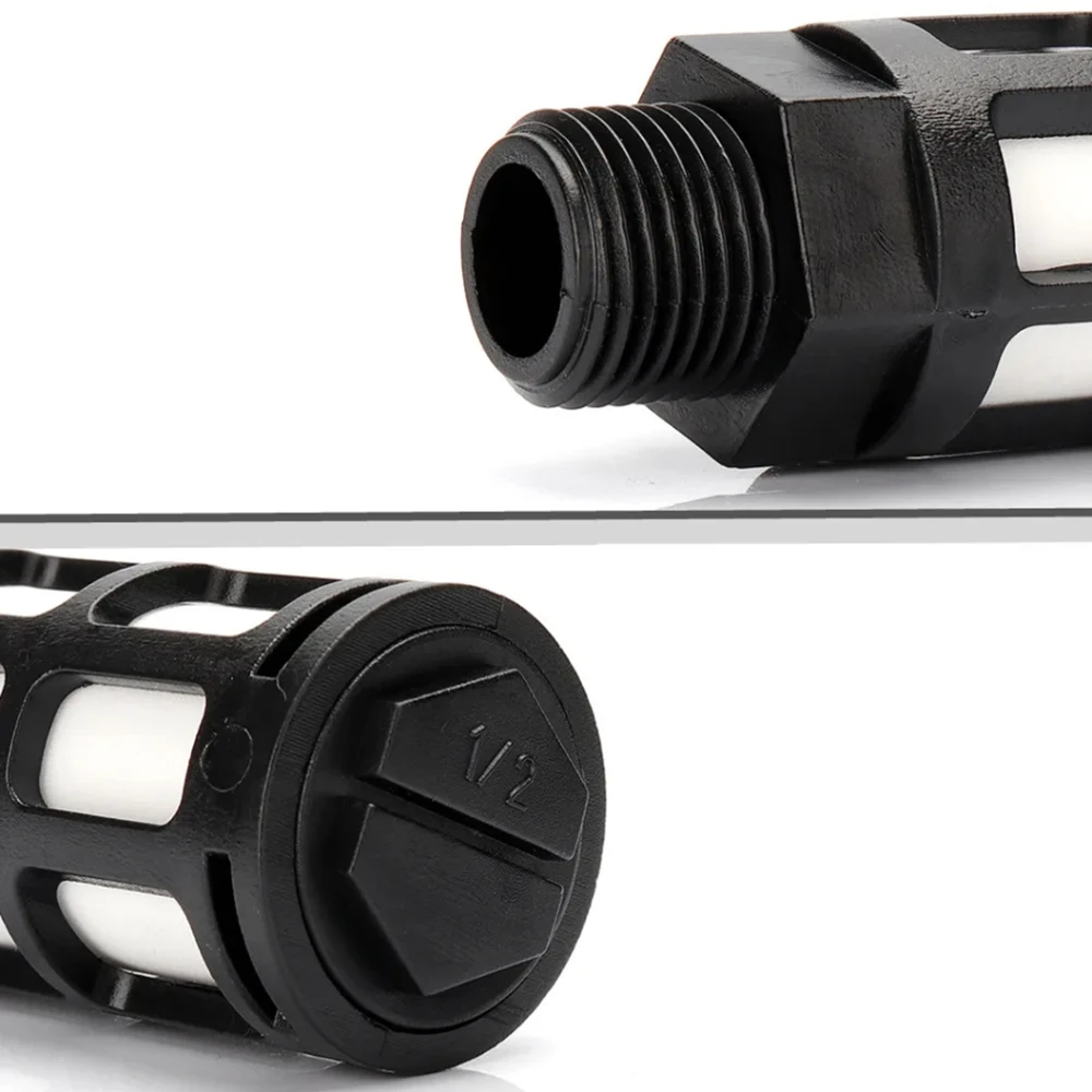 Air Plastic Exhaust Muffler Pneumatic 1/8 1/4 3/8 1/2 3/4 G1Male Thread Absorb Noise Filter Slip Lock for Misting Pump