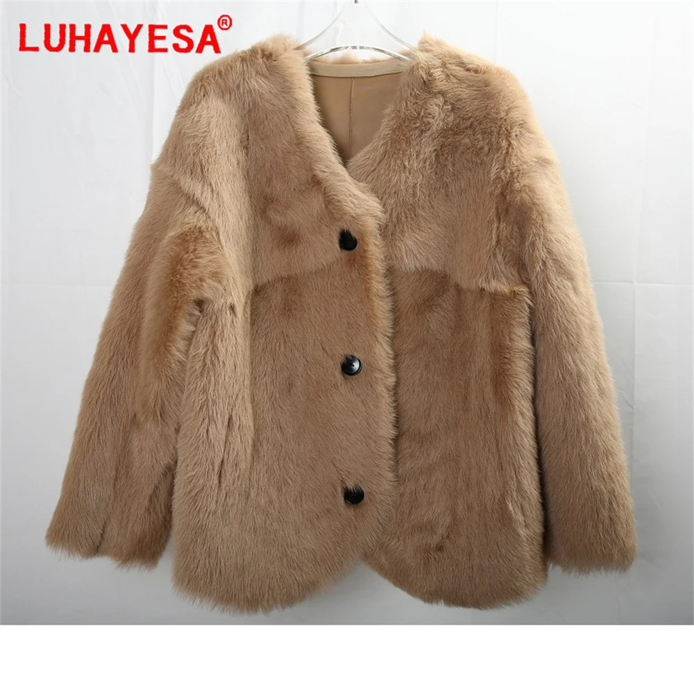 

2023 New Tuscany Sheepskin Fur Shearling Clothes Women Fashion Real Fur Coats