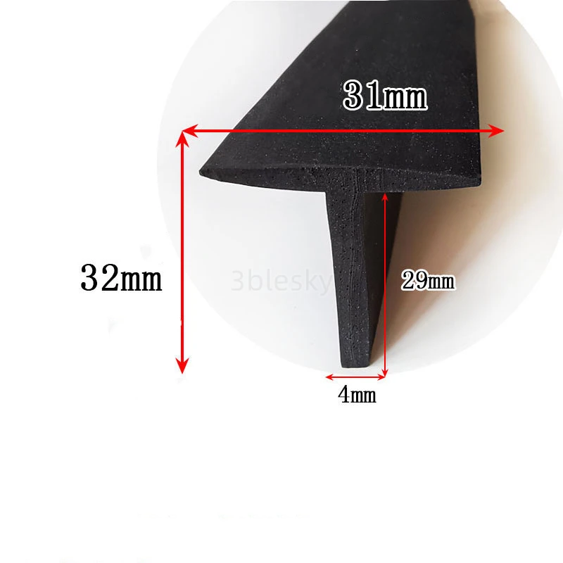 

Gap Cover EPDM Rubber T Strip Glass Metal Wood Edge Encloser Shield Car Cable Solar Photovoltaic Panels Seals 31x32mm Black