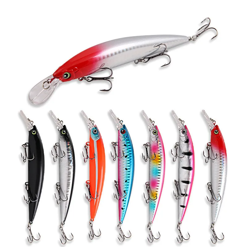 

Bait Minnow Fishing Lure Luminous Bionic Artificial Fake Bait Sinking Plastic Hard Bait Long Shot Floating Ring Bead Y055