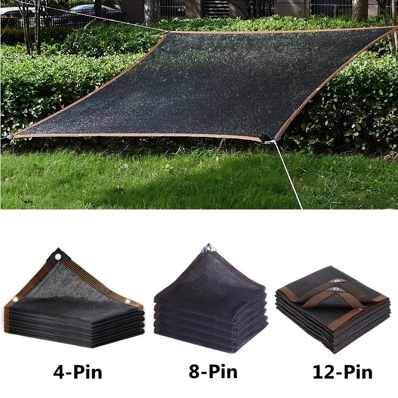 Description Picture 6 of item4/8/12PIN Black Sunshade Net Shading 60~90% Plant Greenhouse Cover Mesh Fence Privacy Screen Garden Sun Shed Outdoor Anti-UV