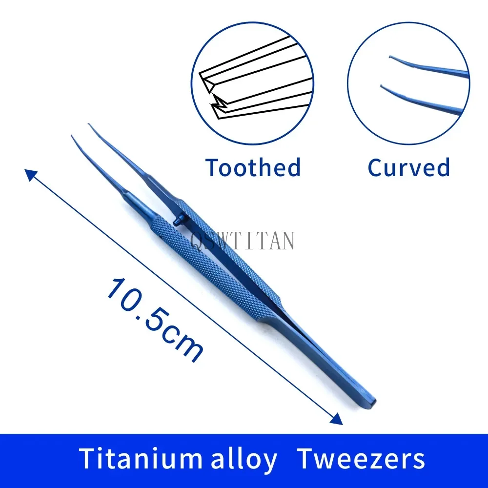 10.5CM Ophthalmic Microsurgical Forceps Tweezers Stainless Steel Surgical Tool Titanium ophthalmic tool surgical instruments capsulorhexis forceps