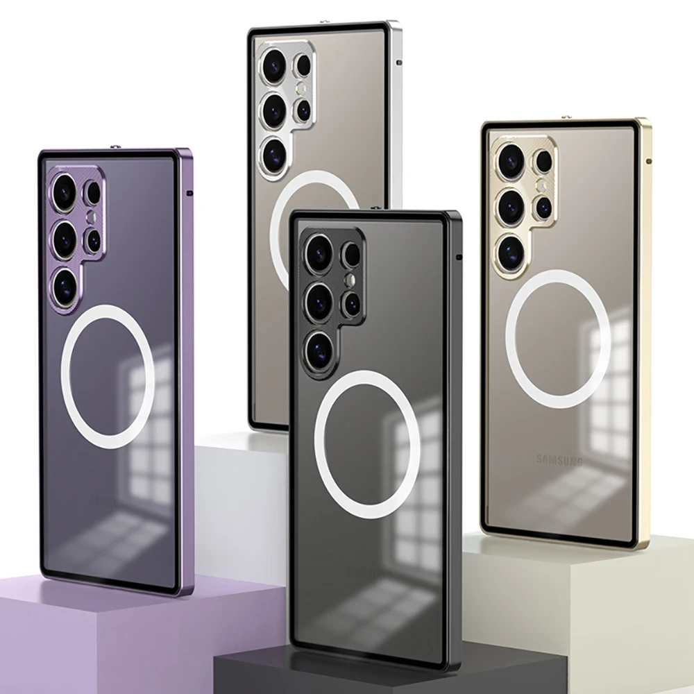 Luxury Aluminum Alloy Magnetic Frame Bumper with Acrylic Back Cover
