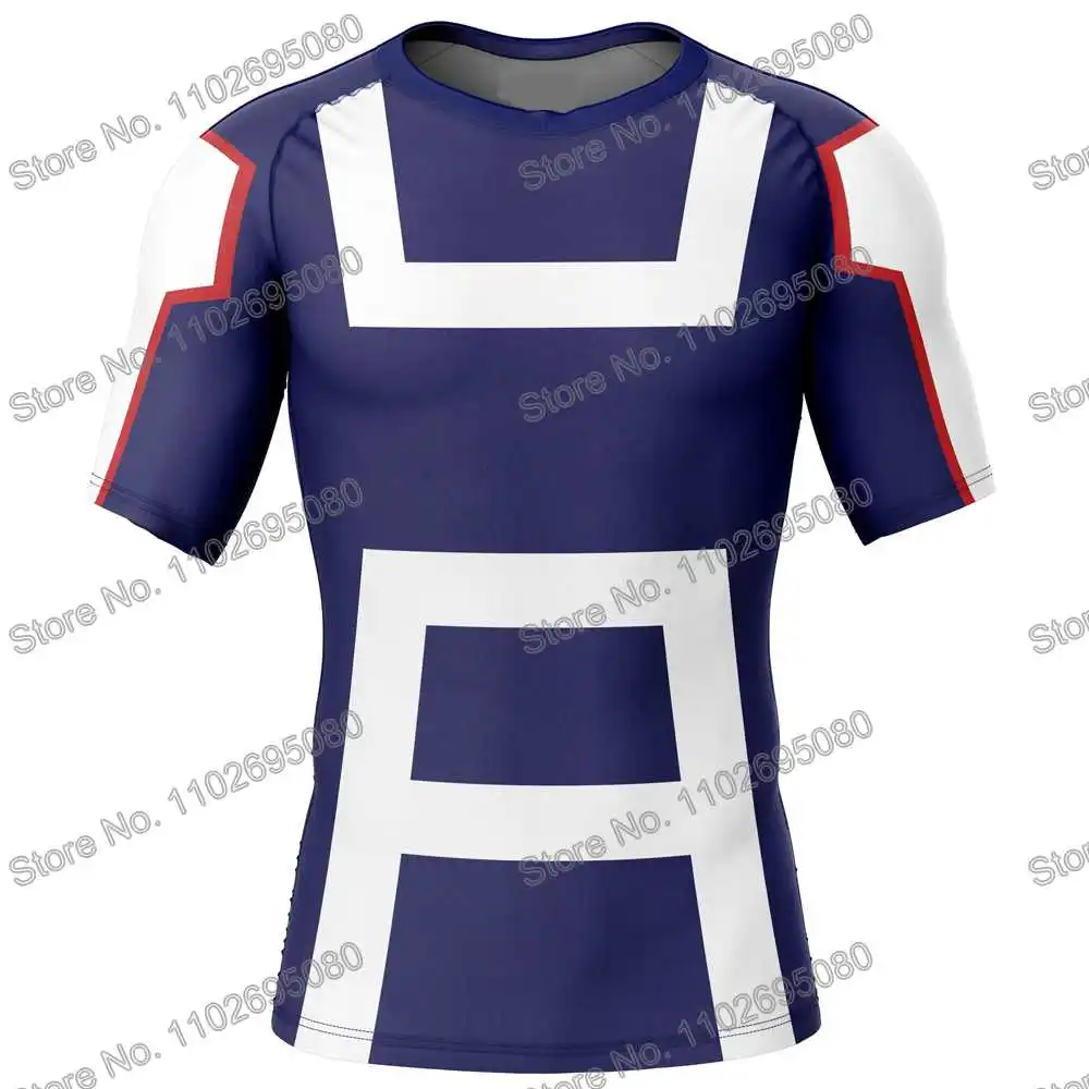 My Hero Academia Surf Clothing BJJ MMA Men Anime Rash Guard Diving T-Shirt Tight Swimwear Summer Beach Floatsuit Women GYM Tops