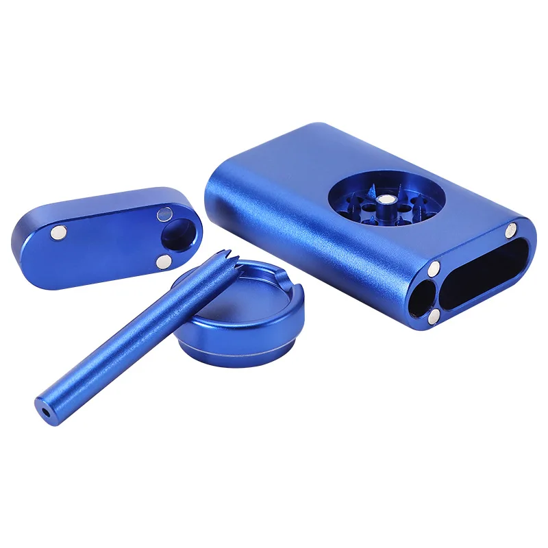 Grinder Zigaretten-Dugout-Pfeifenset Raucherhalter Pfeife Zigarettenspitze Pfeifenaufbewahrungskoffer_voghion.com