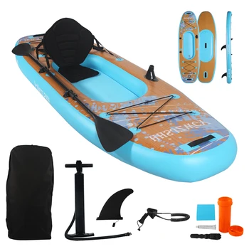HHSJZWCY 10\' Inflatable Stand Up Paddle Board Kayak, 34\'\' Extra Wide, for Adults, with Seat, PaddleBoard for Fishing,Touring, 1