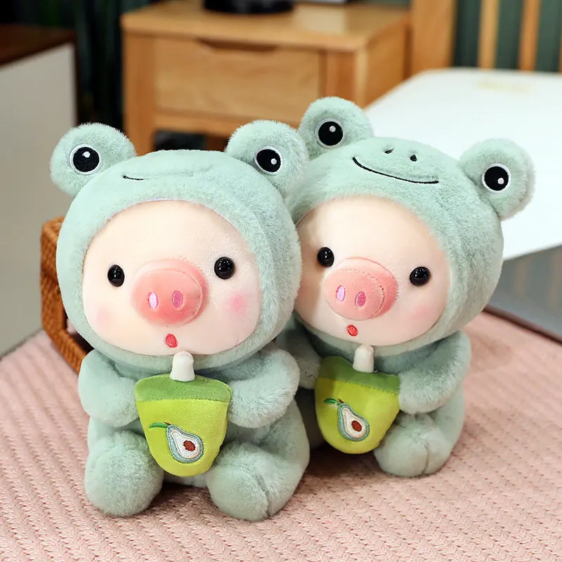 

25/35 см милый чай с молоком Свинья Кукла Плюшевая Игрушка Супер милая девушка спит Успокаивающая кукла подарок на день рождения молочный чай свинья кукла
