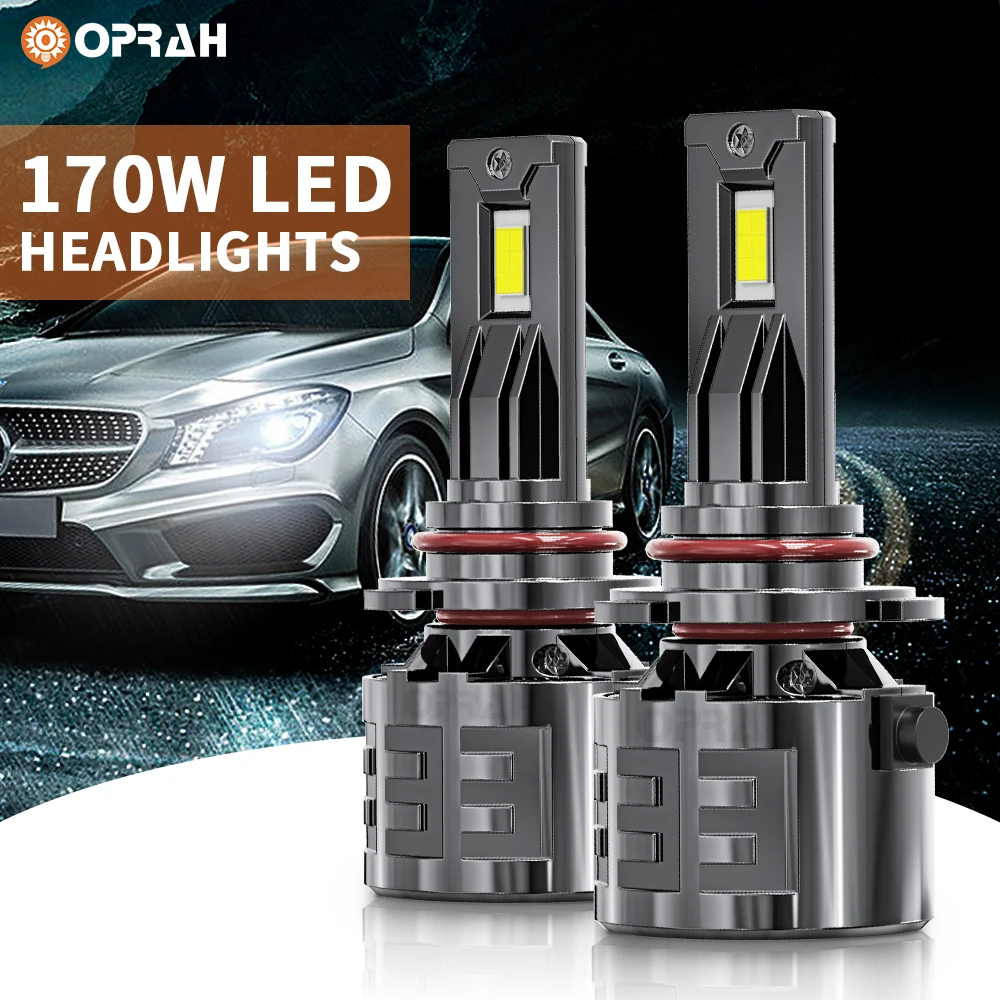 

2pcs H4 H7 LED Headlight 12000LM 170W H1 H3 H11 9005 9006 3570SMD Bulbs White 6000K 12V Auto Driving Running Lights Fog Light