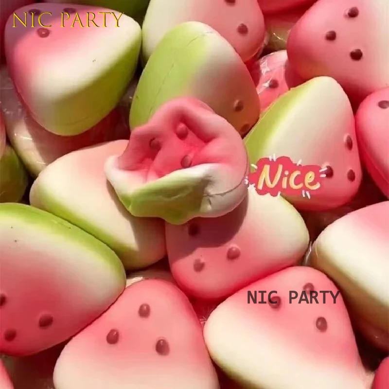 Squishy Watermelon Favors Birthday Party Gift Anti-Stress Slow Rising Fruit Pinch Squeeze Stress Reliever Soft Pressure Reducer