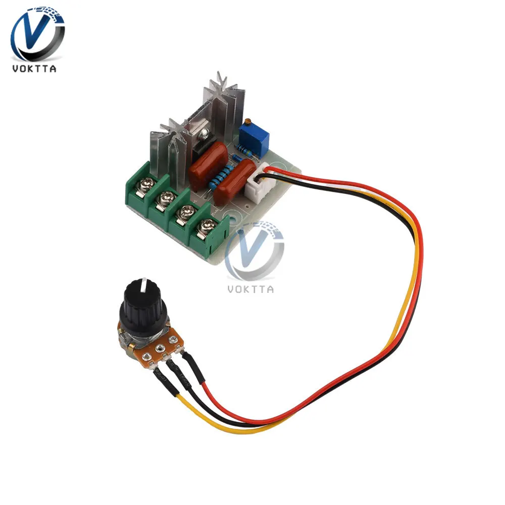 AC 50-220V Motor Speed Controller Adjustable Voltage Regulator Dimming SCR Motor Temperature Speed Controller Governor Module motor speed controller voltage regulator electric motor speed controller