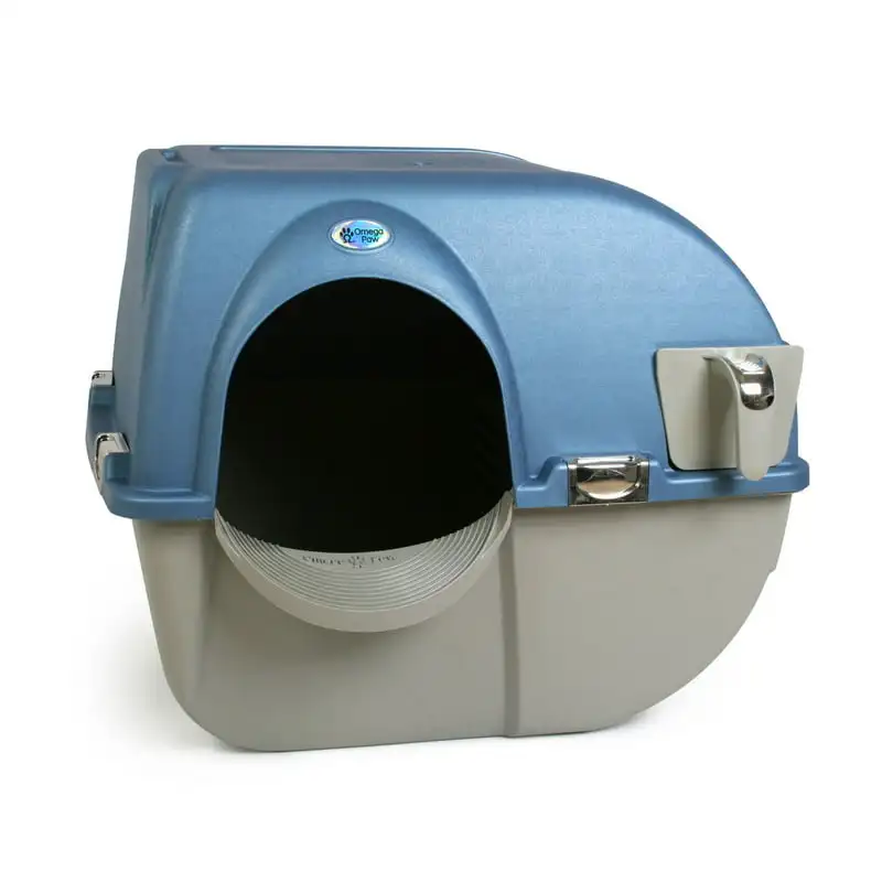 

Roll 'N Clean Cleaning Litter Box, Regular, Blue Kitty litter box Large litter tray Aseo para gatos Cat hammock Stainless stee