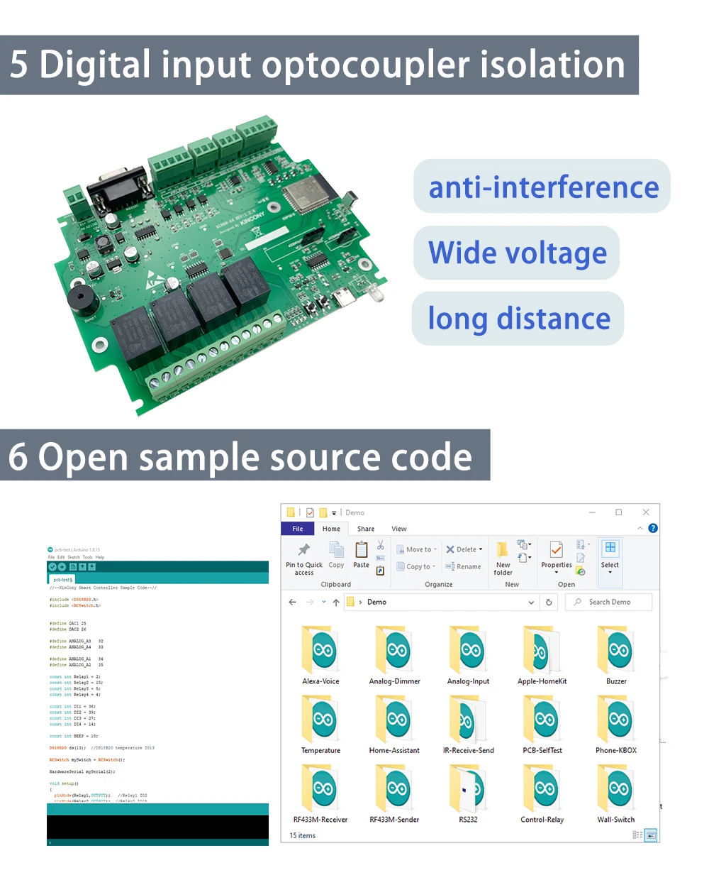 KC868-A8 ethernet relais esp32 entwicklungs board wifi schalter esphome home assistent tasmota diy – Detail 10