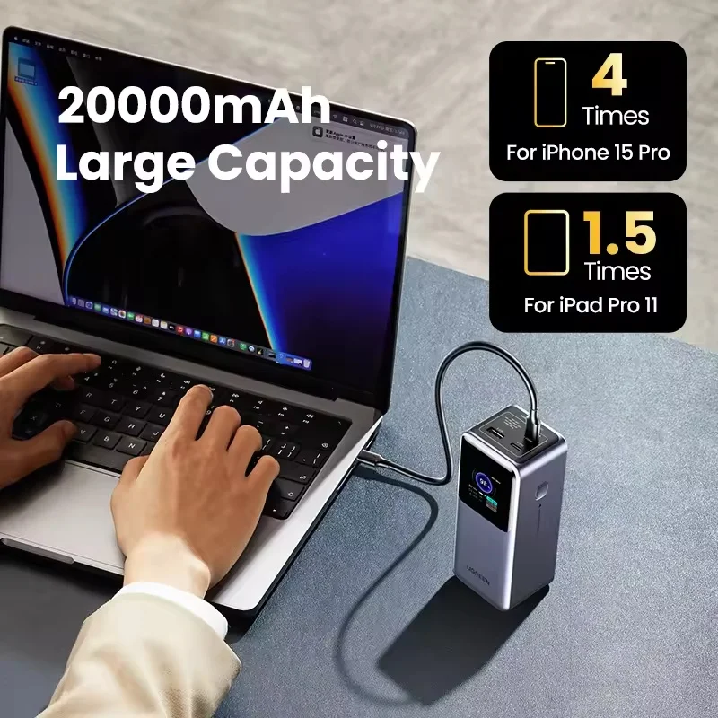 UGREEN Nexode 130W 20000mAh Power Bank Fast Charging for Laptop & Phone High Capacity Travel Office Custom Accessories Hot Selli 2