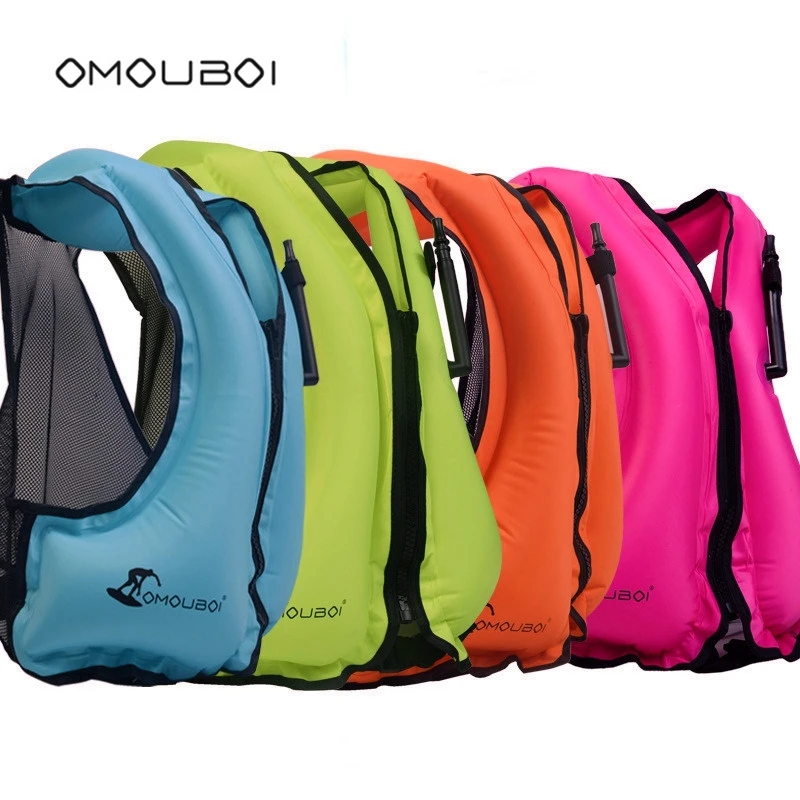 

Professional Outdoor Rafting Safe Vest Adult Kids Portable Inflatable Life Jacket Snorkeling Swimwear Buoyancy Rescue Suit 100KG