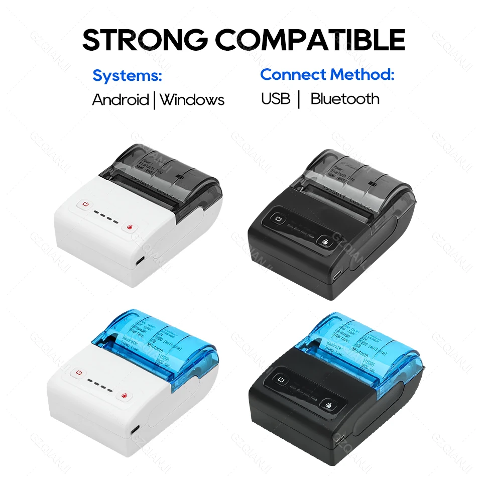 Mini Bluetooth Thermal Bill Printer Wireless Protable 58mm Receipt Printer  Loyverse POS Free App SII on Android The cheapest AliExpress