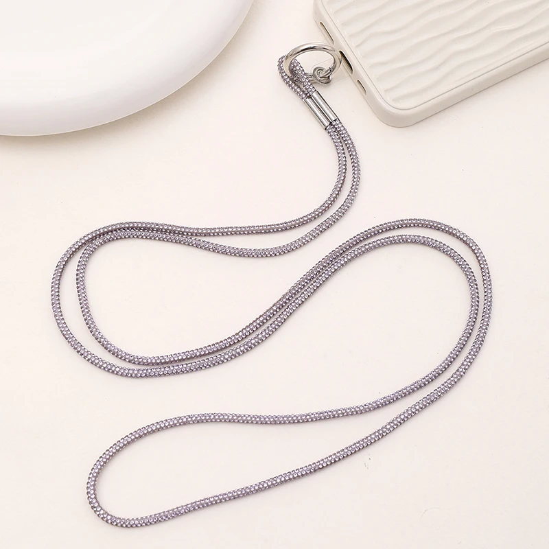 New Luxury Rhinestone Mobile Phone Lanyard Diamond-inlaid Diagonal Span Mobile Phone Case Anti-Loss Hanging Ornaments Pendant