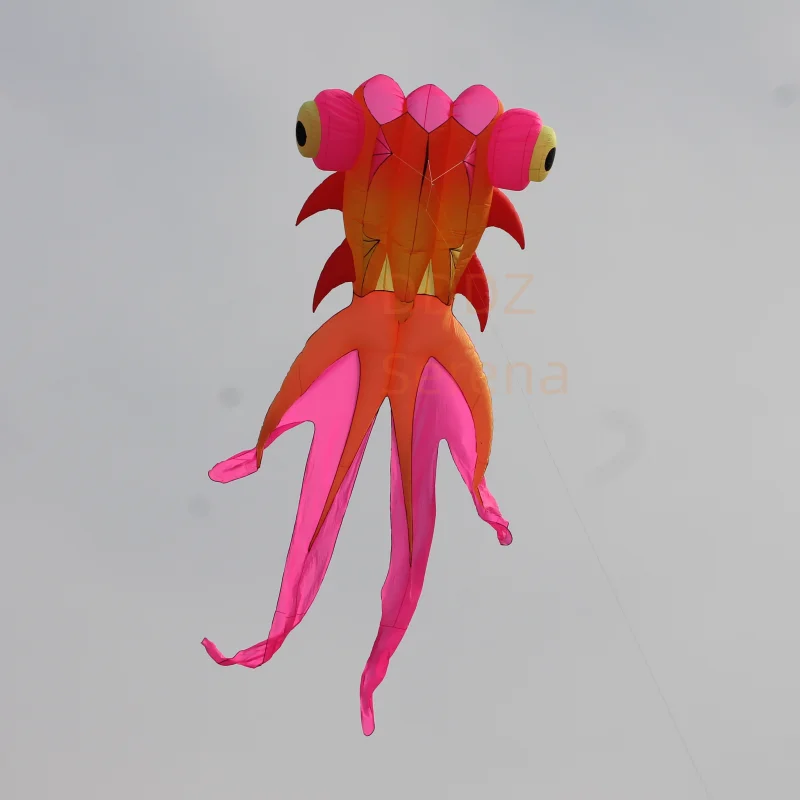 Professional show kite 9m MLS MALAOSI goldfish 30D Ripstop Nylon Fabric Line Laundry Kite Pendant Large soft Inflatable Kite