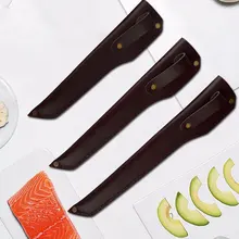  Knife Leather Covers Sheath Knife Edge Guards Case Boning Fillet Salmon Petty Knife Blades Chef Slicing Knife Accessories Tool 