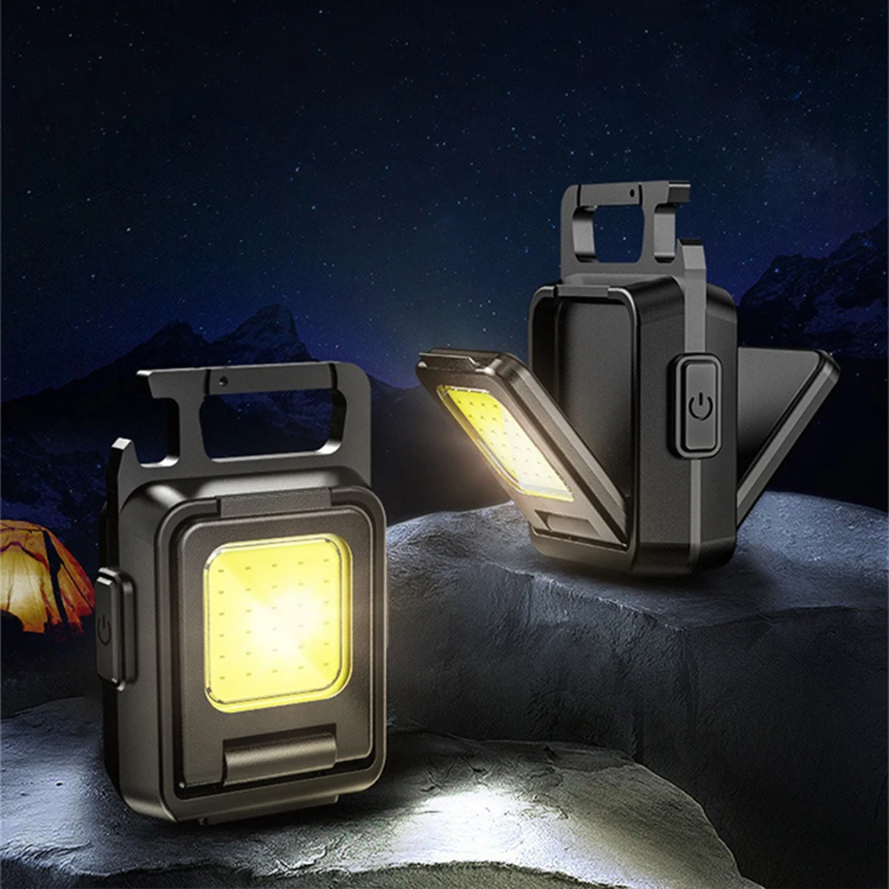 

Светодиодный мини-фонарик, брелок для ключей, многофункциональная портативная лампа для зарядки от USB, фонарь для рыбалки