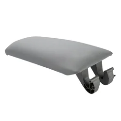 Luxury Leather Car Armrest Storage Lid Cover - Premium Auto Accessory (GRAY)