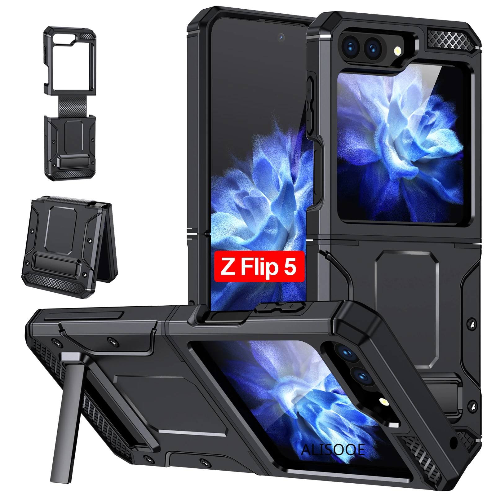 

Защитный противоударный чехол-книжка с петлями из ТПУ для Samsung Galaxy Z