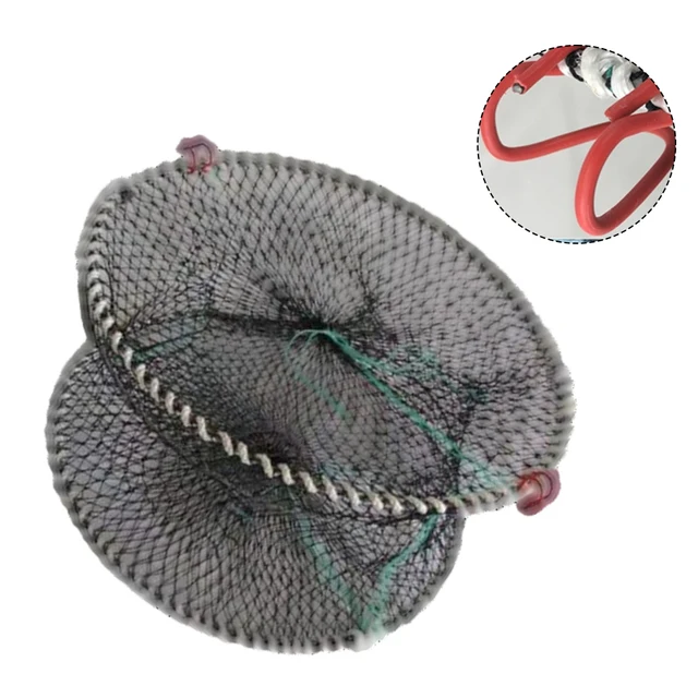 Foldable Portable Crab Cage - Spring-Assisted Fishing Net Trap Perfect For Crabs Shrimp And Bait Storage 6