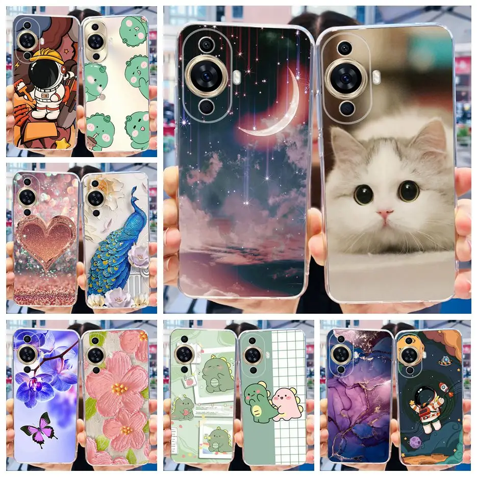 Cute Painted Clear Silicone Soft TPU Phone Case for Huawei Nova 11 Series