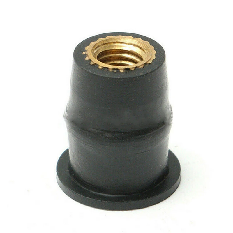 Motorcycle Screws Bolts Accessories M4 M5 M6 Metric Rubber Well Nuts Windscreen Fairing Cowl Anodized Aluminum 10PCS, auto accessories,motorcycle accessories,motorcycle fasteners,motorcycle screws
