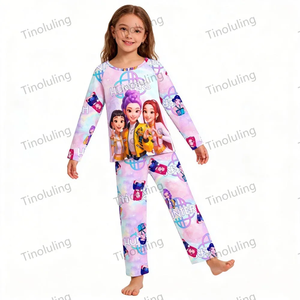 KPop Demon Hunters Huntrix Kids Pajamas Set Long Sleeve Girls Clothing 2pcs Children's Sleepwear Cartoon Boys Nightwear 3-14Y Sf3d20e2e06194d70a4cde6cdccc89f8bx