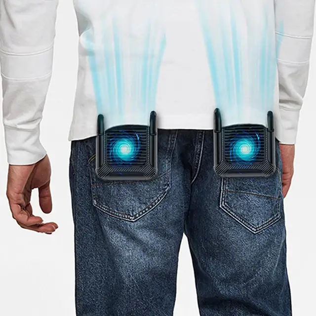 Body Ventilátor Hosszú Időtartamú Derék Akkumulátorral Működtetett Sürgősségi Erőforma Hasznos Derékra Szerelt Mini - Image 2